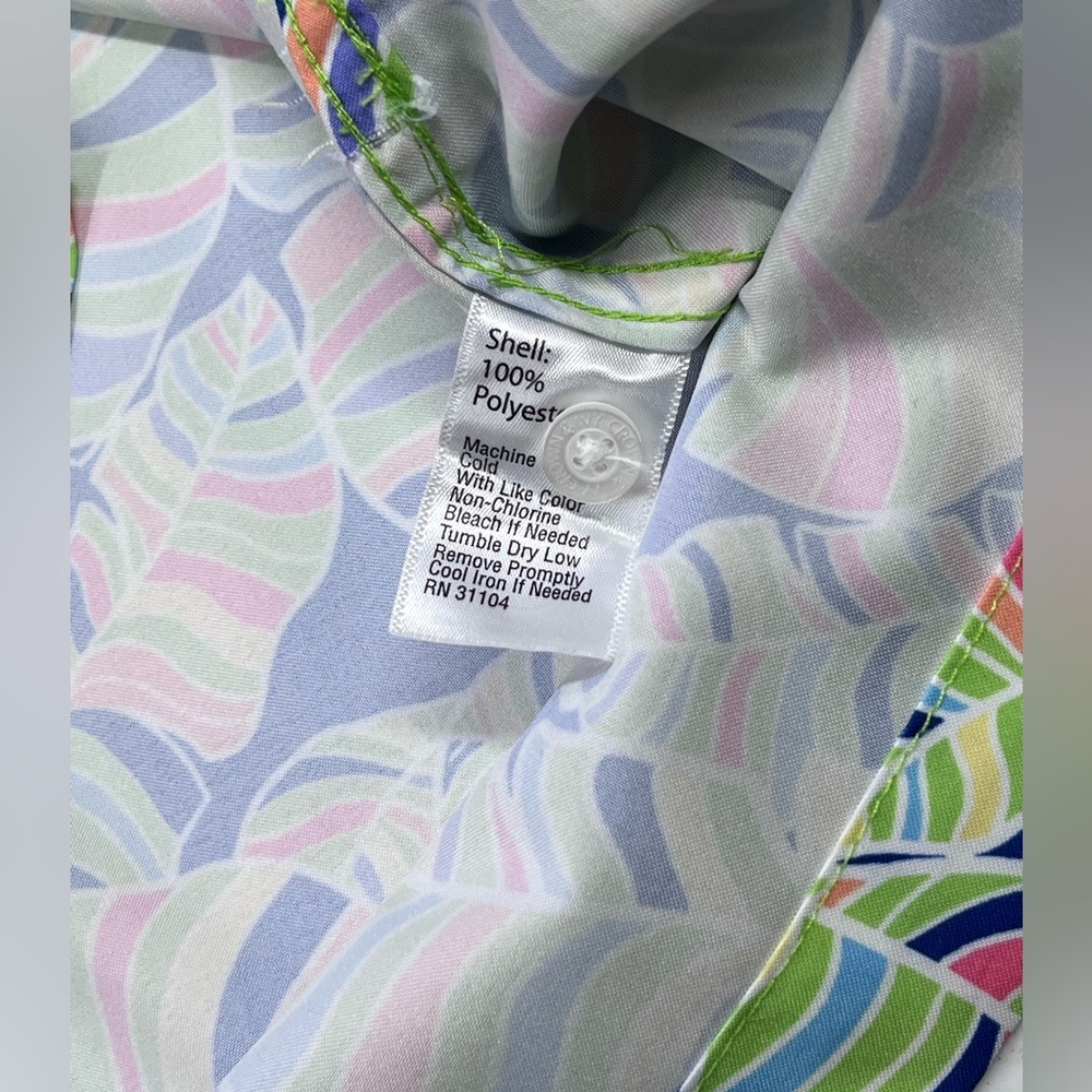 Crown & Ivy Men’s Tropical Short Sleeve Casual Button-Down Shirt. Large - Picture 6 of 6